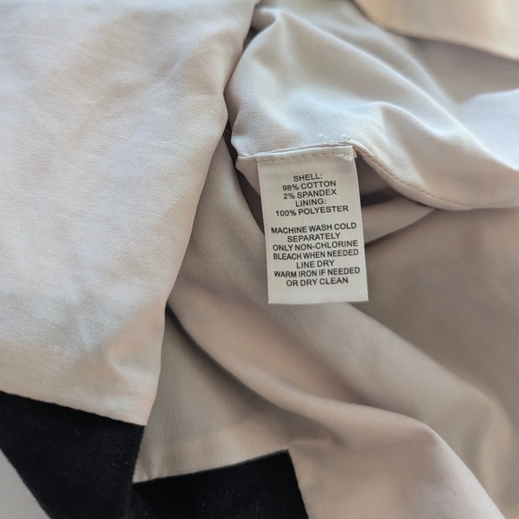 White House Black Market Black Cream Tan Abstract Swirl Pencil Skirt Size 2 - Picture 7 of 7